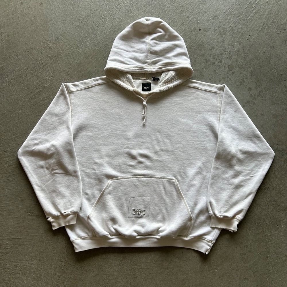 Vintage 90s Mossimo Sweatshirt Size Large White Afterhood Skate Thrashed Hoodie